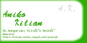 aniko kilian business card